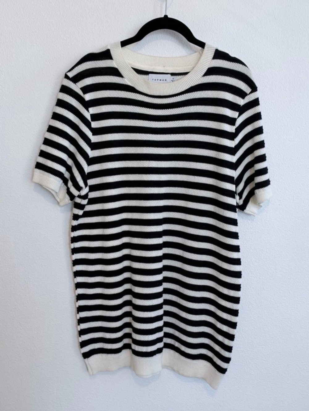 Topman Striped Cotton Knit Sweater Size Medium